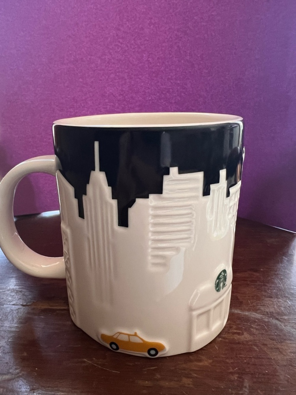 Starbucks White and Black NYC Skyline Ceramic Mug
